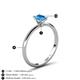 5 - Elodie 7x5 mm Oval Blue Topaz Solitaire Engagement Ring 