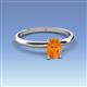 3 - Elodie 7x5 mm Oval Citrine Solitaire Engagement Ring 