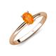4 - Elodie 7x5 mm Oval Citrine Solitaire Engagement Ring 