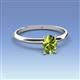 3 - Elodie 7x5 mm Oval Peridot Solitaire Engagement Ring 