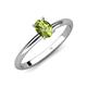 4 - Elodie 7x5 mm Oval Peridot Solitaire Engagement Ring 