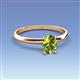 3 - Elodie 7x5 mm Oval Peridot Solitaire Engagement Ring 