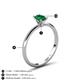 5 - Elodie 7x5 mm Oval Emerald Solitaire Engagement Ring 