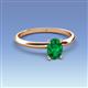 3 - Elodie 7x5 mm Oval Emerald Solitaire Engagement Ring 