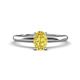 1 - Elodie 7x5 mm Oval Yellow Sapphire Solitaire Engagement Ring 