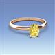 3 - Elodie 7x5 mm Oval Yellow Sapphire Solitaire Engagement Ring 