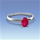 3 - Elodie 7x5 mm Oval Ruby Solitaire Engagement Ring 