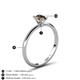 5 - Elodie 7x5 mm Oval Smoky Quartz Solitaire Engagement Ring 