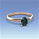 3 - Elodie 7x5 mm Oval London Blue Topaz Solitaire Engagement Ring 