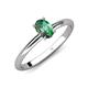 4 - Elodie 7x5 mm Oval Lab Created Alexandrite Solitaire Engagement Ring 