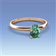 3 - Elodie 7x5 mm Oval Lab Created Alexandrite Solitaire Engagement Ring 