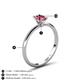 5 - Elodie 7x5 mm Oval Pink Tourmaline Solitaire Engagement Ring 
