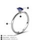 5 - Elodie 7x5 mm Oval Iolite Solitaire Engagement Ring 