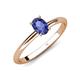 4 - Elodie 7x5 mm Oval Iolite Solitaire Engagement Ring 