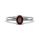 1 - Elodie 7x5 mm Oval Red Garnet Solitaire Engagement Ring 