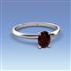 3 - Elodie 7x5 mm Oval Red Garnet Solitaire Engagement Ring 