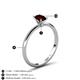 5 - Elodie 7x5 mm Oval Red Garnet Solitaire Engagement Ring 