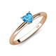 4 - Elodie 6.00 mm Heart Blue Topaz Solitaire Engagement Ring 