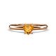 1 - Elodie 6.00 mm Heart Citrine Solitaire Engagement Ring 