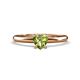 1 - Elodie 6.00 mm Heart Peridot Solitaire Engagement Ring 
