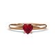 1 - Elodie 6.00 mm Heart Lab Created Ruby Solitaire Engagement Ring 