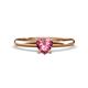 1 - Elodie 6.00 mm Heart Pink Tourmaline Solitaire Engagement Ring 