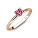 4 - Elodie 6.00 mm Heart Pink Tourmaline Solitaire Engagement Ring 