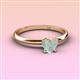 3 - Elodie 6.00 mm Heart Opal Solitaire Engagement Ring 