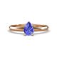 1 - Elodie 7x5 mm Pear Tanzanite Solitaire Engagement Ring 