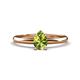 1 - Elodie 7x5 mm Pear Peridot Solitaire Engagement Ring 