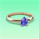 3 - Elodie 7x5 mm Pear Tanzanite Solitaire Engagement Ring 