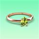 3 - Elodie 7x5 mm Pear Peridot Solitaire Engagement Ring 