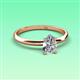 3 - Elodie GIA Certified 7x5 mm Pear Diamond Solitaire Engagement Ring 