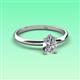 3 - Elodie 7x5 mm Pear Forever One Moissanite Solitaire Engagement Ring 