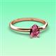 3 - Elodie 7x5 mm Pear Pink Tourmaline Solitaire Engagement Ring 