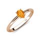 4 - Elodie 7x5 mm Pear Citrine Solitaire Engagement Ring 