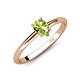 4 - Elodie 7x5 mm Pear Peridot Solitaire Engagement Ring 