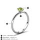 5 - Elodie 7x5 mm Pear Peridot Solitaire Engagement Ring 