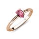 4 - Elodie 7x5 mm Pear Pink Tourmaline Solitaire Engagement Ring 