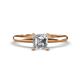 1 - Elodie 6.00 mm Asscher Cut Forever Brilliant Moissanite Solitaire Engagement Ring 
