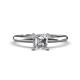 1 - Elodie 6.00 mm Asscher Cut Forever One Moissanite Solitaire Engagement Ring 