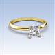 3 - Elodie IGI Certified 6.00 mm Asscher Cut Lab Grown Diamond Solitaire Engagement Ring 