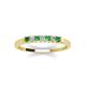 4 - Erica 2.00 mm Princess Cut Green Garnet and Lab Grown Diamond 7 Stone Wedding Band 