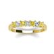 4 - Erica 3.00 mm Princess Cut Yellow Sapphire and Lab Grown Diamond 7 Stone Wedding Band 