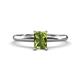 1 - Elodie 7x5 mm Radiant Peridot Solitaire Engagement Ring 