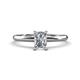 1 - Elodie IGI Certified 7x5 mm Radiant Lab Grown Diamond Solitaire Engagement Ring 