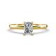 1 - Elodie 7x5 mm Radiant Forever One Moissanite Solitaire Engagement Ring 