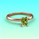 3 - Elodie 7x5 mm Radiant Peridot Solitaire Engagement Ring 