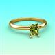 3 - Elodie 7x5 mm Radiant Peridot Solitaire Engagement Ring 