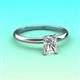 3 - Elodie IGI Certified 7x5 mm Radiant Lab Grown Diamond Solitaire Engagement Ring 